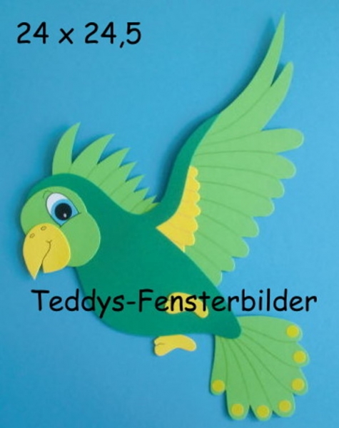 fliegender Papagei grün